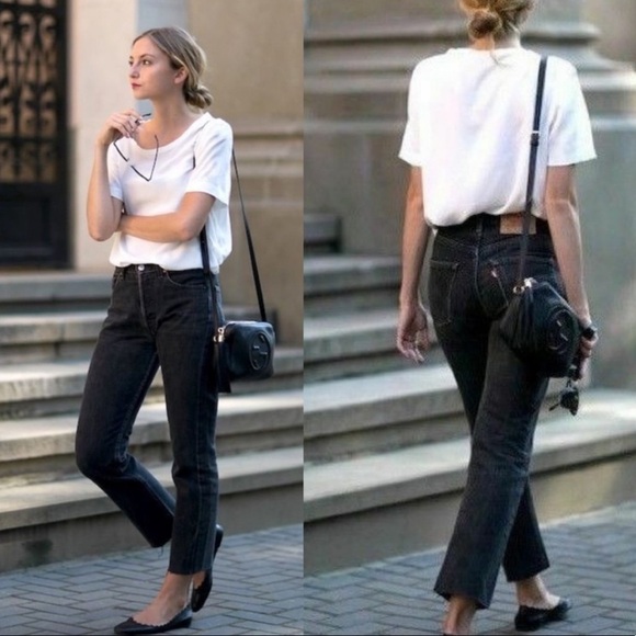 Levi’s Vintage Black Tapered Button Down Jeans 29 - Picture 1 of 12